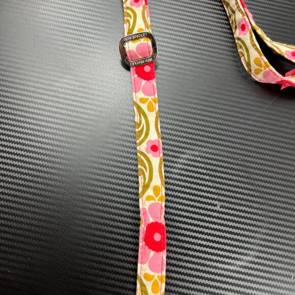 Vera Bradley Folkloric Print Quilted Saddle Up Shoulder Bag Purse Retired Pink - Picture 4 of 13